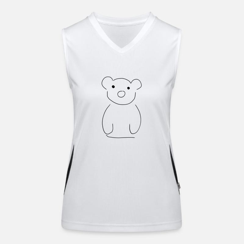 Bär symbol tier Funktionelles Kontrast-Tank Top für Frauen