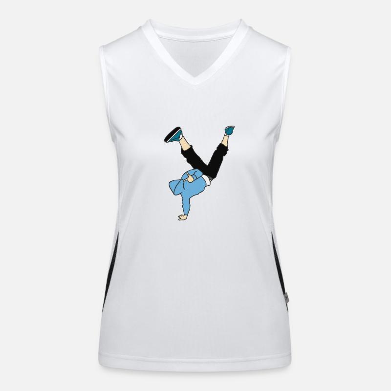 Break dance dancer Women's Functional Contrast Tank Top