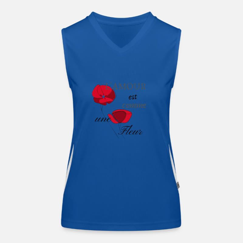 Liebe ist wie eine Blume Funktionelles Kontrast-Tank Top für Frauen