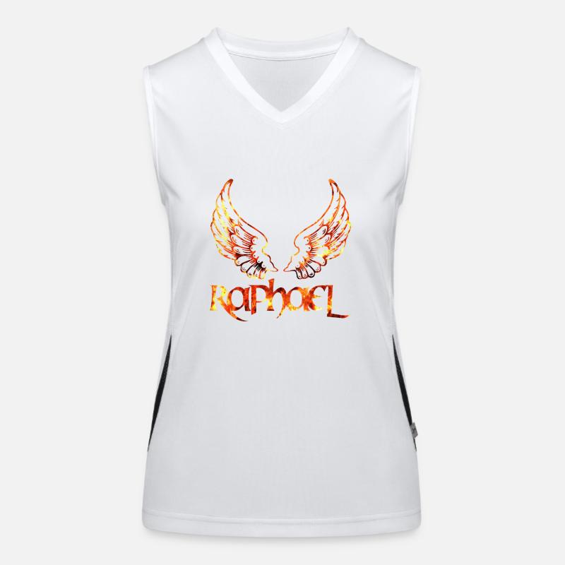 archangel raphael fire Women's Functional Contrast Tank Top