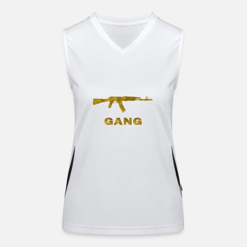 AK 47 engrenage or Débardeur respirant contrasté Femme