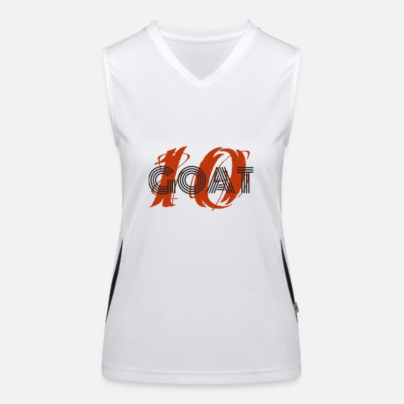 Nr. 10 Ziege Funktionelles Kontrast-Tank Top für Frauen