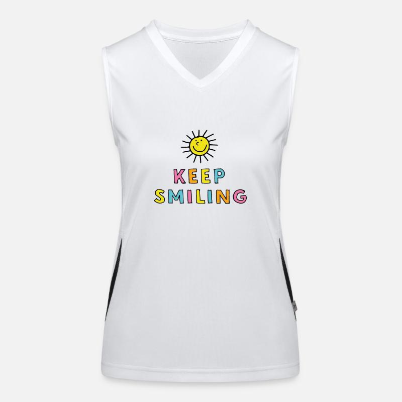 Keep Smiling Women's Functional Contrast Tank Top