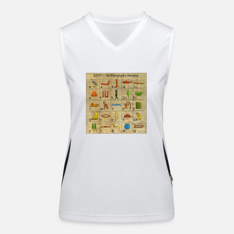 The Hieroglyphic Alphabet Women's Functional Contrast Tank Top