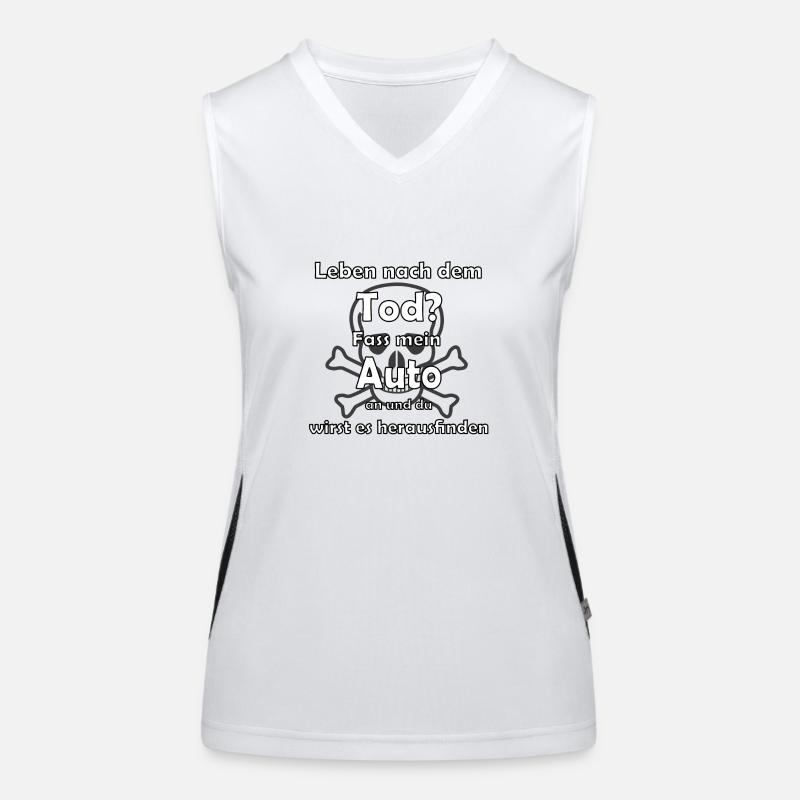 Auto lustiger Spruch Totenkopf Funktionelles Kontrast-Tank Top für Frauen