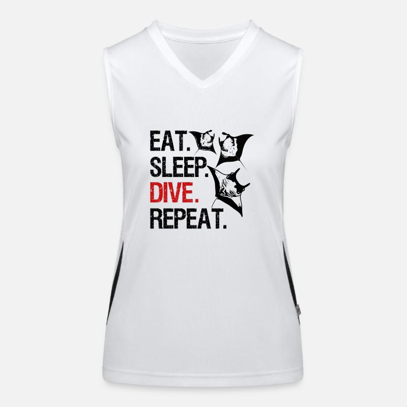 Eat Sleep Dive Repeat - Manta Essaim Débardeur respirant contrasté Femme