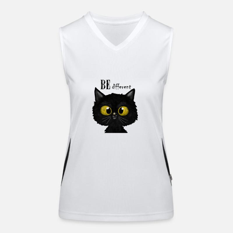 Blackcat - Women's Functional Contrast Tank Top - white/black