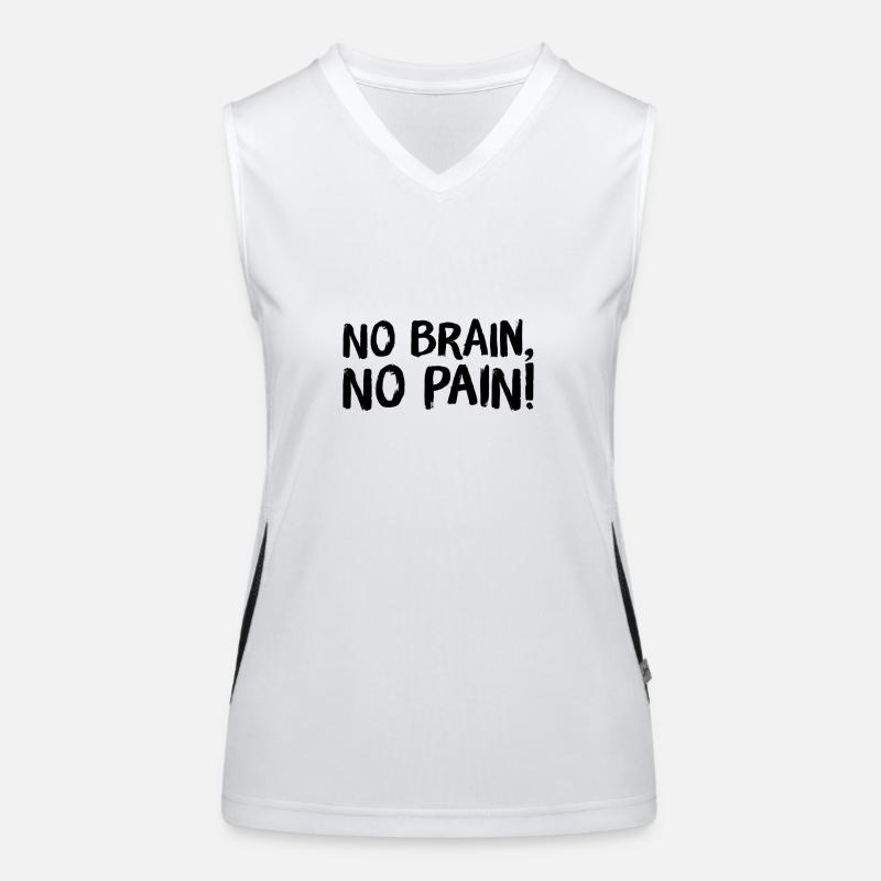 pas de cerveau pas de douleur Débardeur respirant contrasté Femme