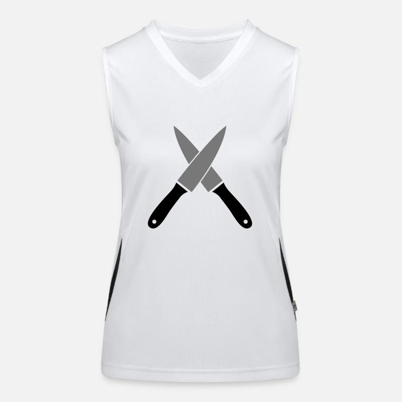 Messer Funktionelles Kontrast-Tank Top für Frauen