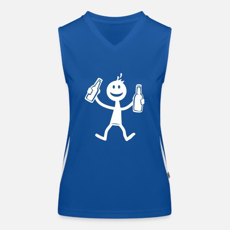 Drinking Bier Funktionelles Kontrast-Tank Top für Frauen