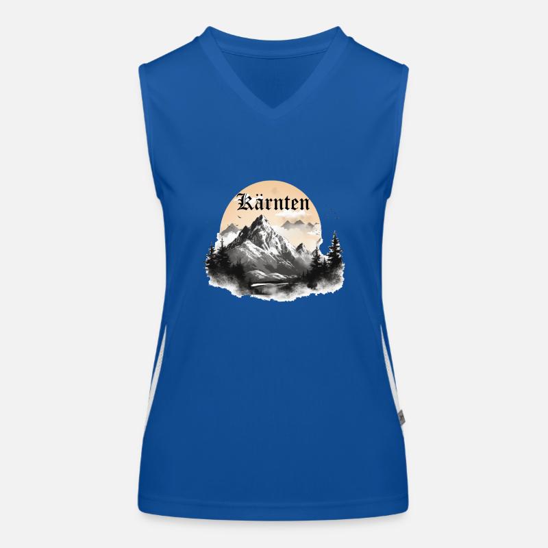 Kärnten mit Berge und Landschaft, Kärntner Berge Funktionelles Kontrast-Tank Top für Frauen