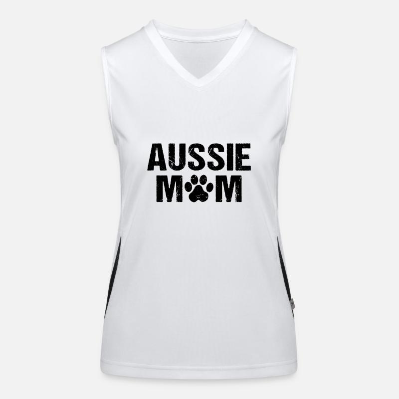 Aussie Mom Australischer Schäferhund Funktionelles Kontrast-Tank Top für Frauen