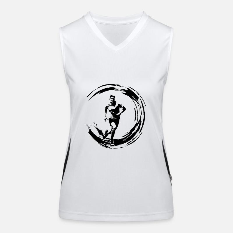 Running Marathon Mann Funktionelles Kontrast-Tank Top für Frauen