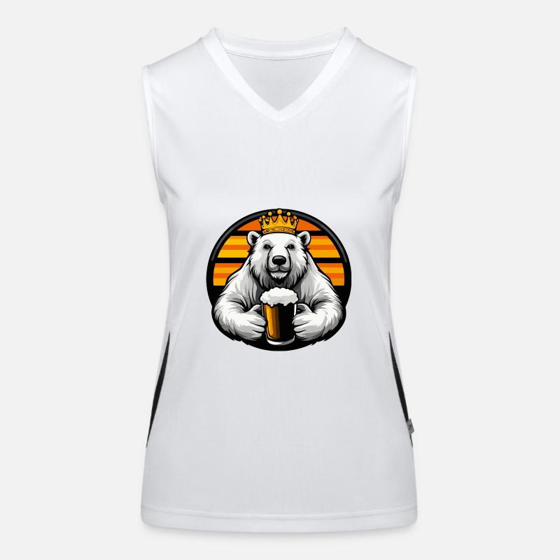 Eisbär Bier Funktionelles Kontrast-Tank Top für Frauen