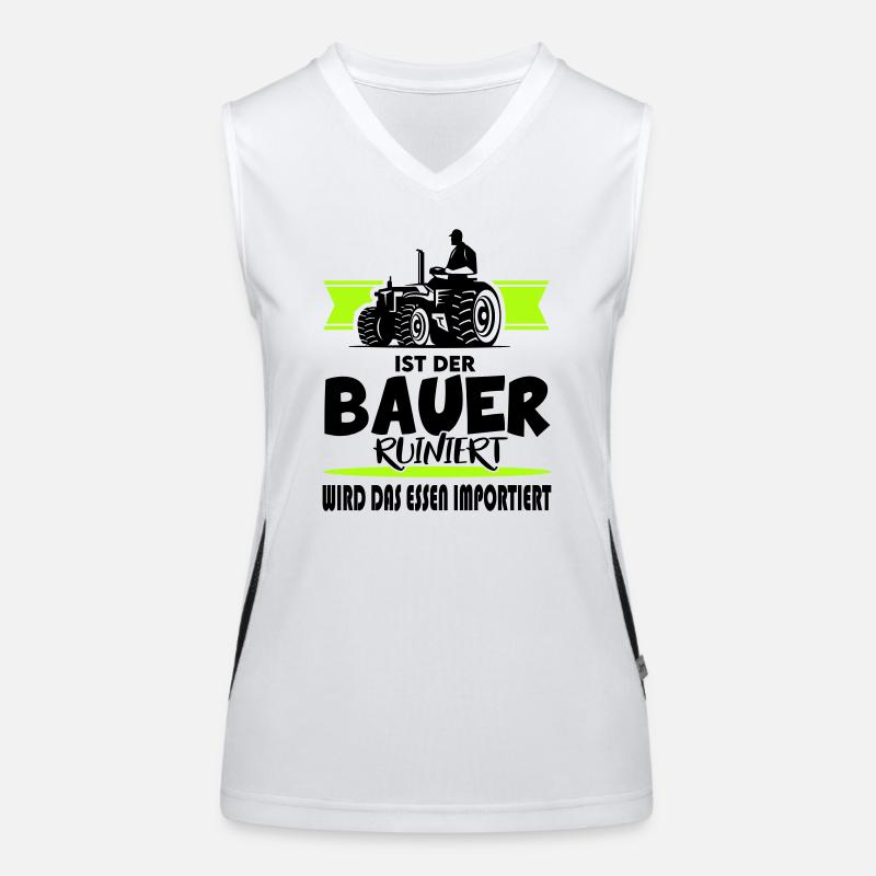 Ist der Bauer ruiniert Demostration Protest Funktionelles Kontrast-Tank Top für Frauen