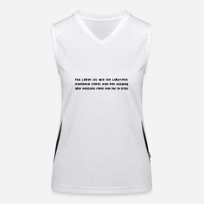 Das Leben ist ein Labyrinth I cooler Spruch Funktionelles Kontrast-Tank Top für Frauen