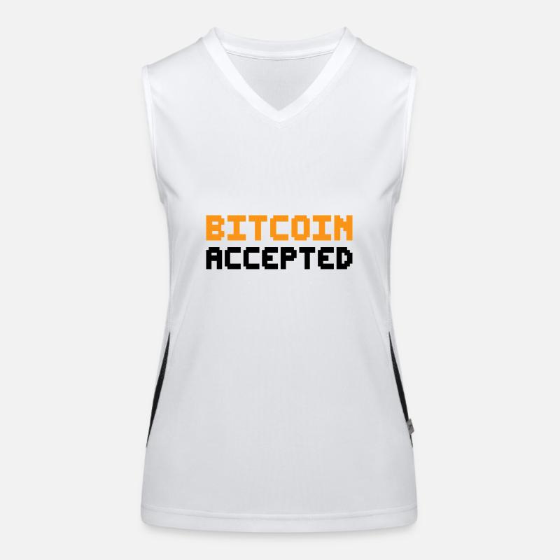 Bitcoin Accepted Funktionelles Kontrast-Tank Top für Frauen