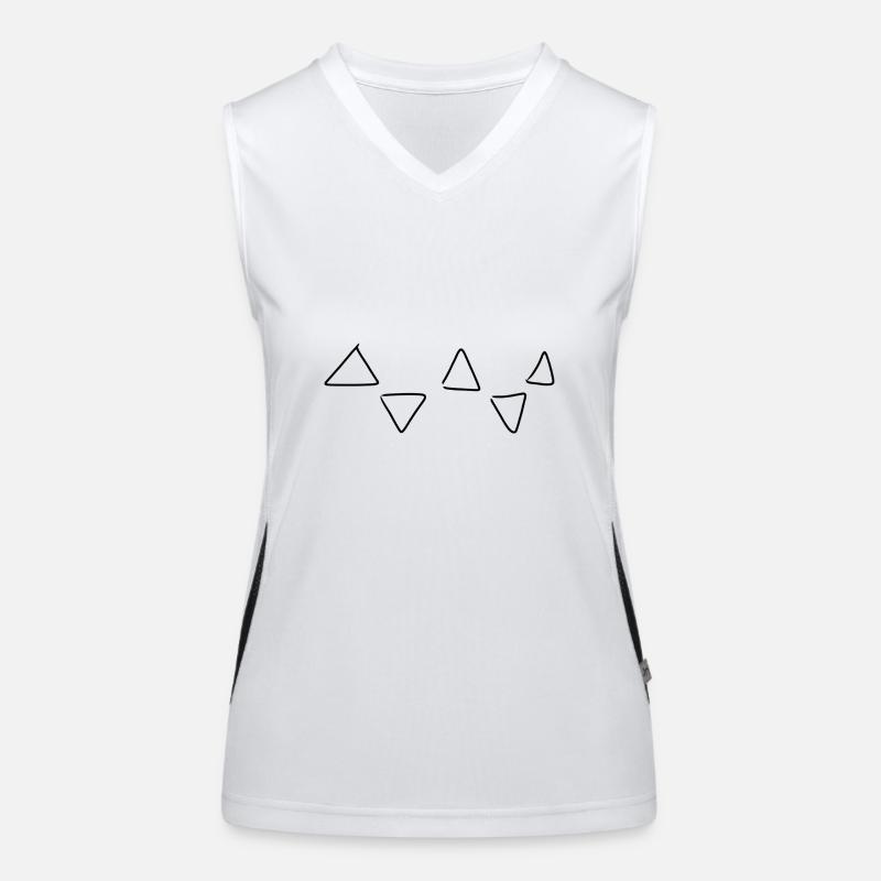 Triangular pattern Women's Functional Contrast Tank Top