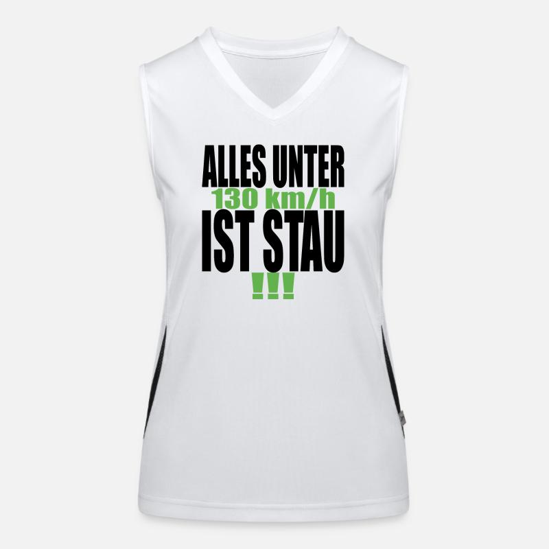 Tempolimit Autobahn Grüne Habeck Freiheit Verbot Funktionelles Kontrast-Tank Top für Frauen