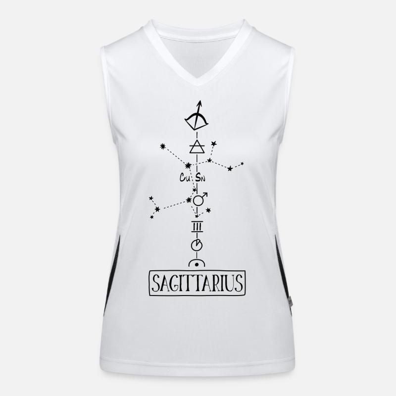 Sagittarius - Schütze Sternzeichen - schwarz Funktionelles Kontrast-Tank Top für Frauen