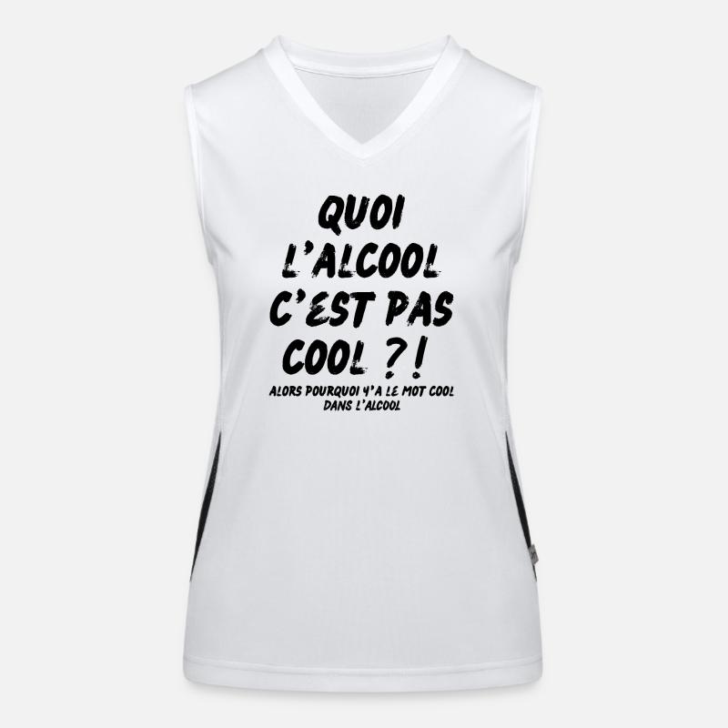 quoi l’alcool c’est pas cool Débardeur respirant contrasté Femme
