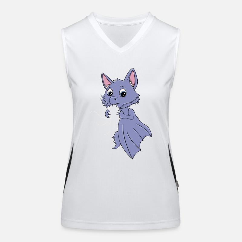 Cute Bat Halloween Women's Functional Contrast Tank Top