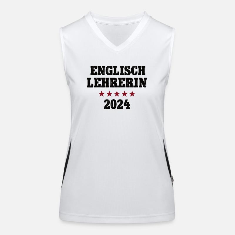 Englischlehrerin 2024 Studium Lehramt Studentin Funktionelles Kontrast-Tank Top für Frauen