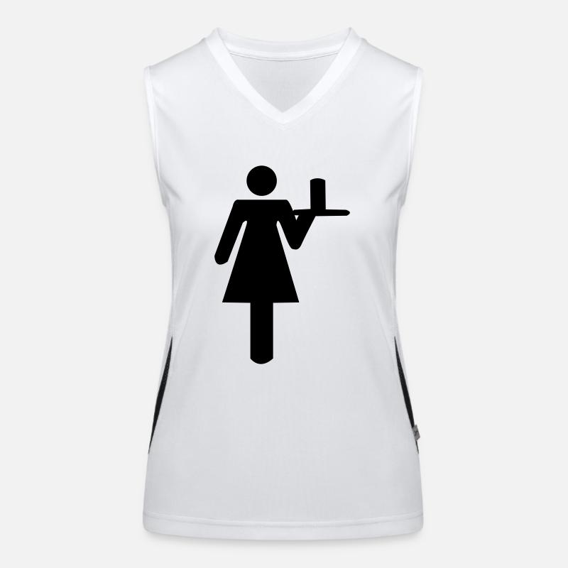 Kellnerin Funktionelles Kontrast-Tank Top für Frauen