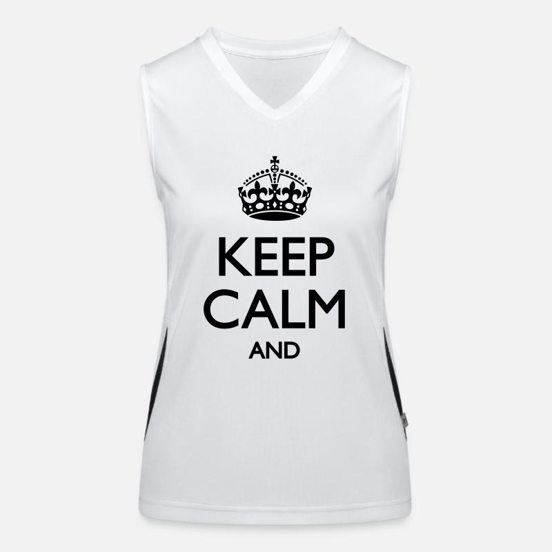 Keep calm and ... Débardeur respirant contrasté Femme
