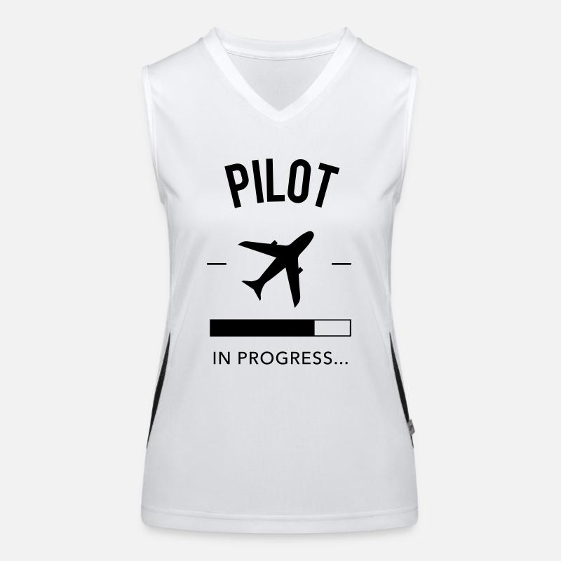 Pilot in progress. Funktionelles Kontrast-Tank Top für Frauen