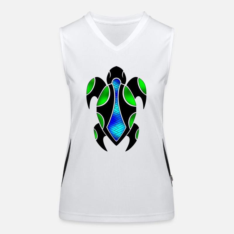 Polynesian tortoise Women's Functional Contrast Tank Top