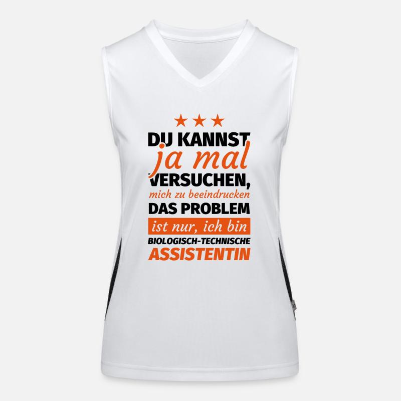 Biologisch-technische Assistentin Funktionelles Kontrast-Tank Top für Frauen