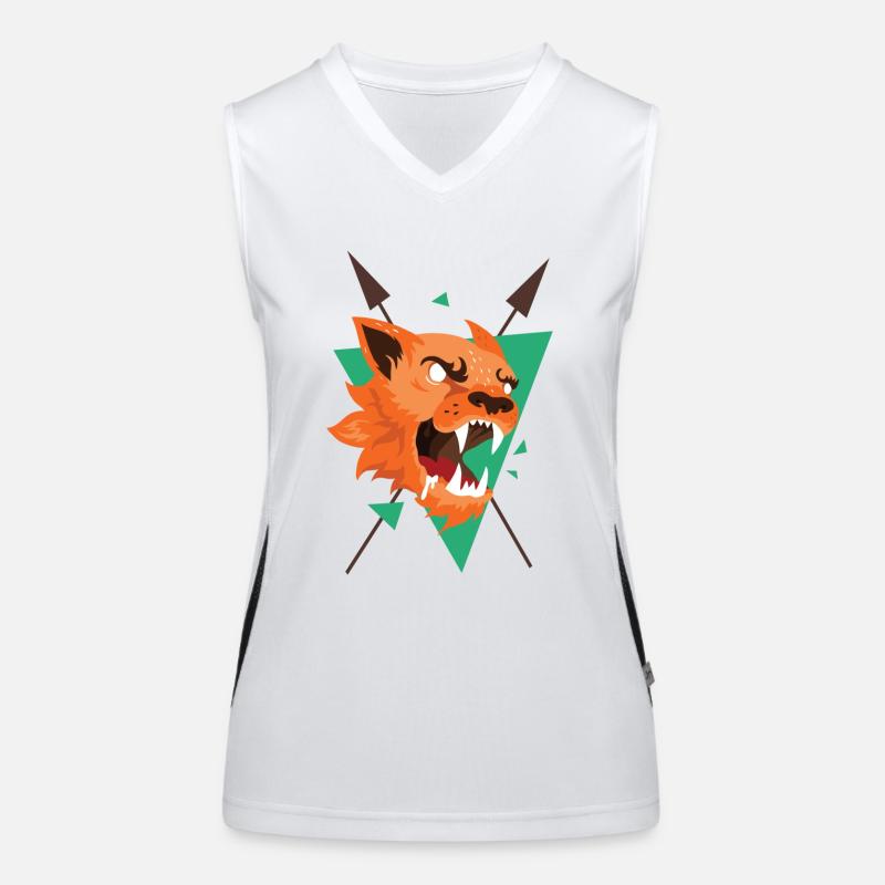 Hund Wolf Funktionelles Kontrast-Tank Top für Frauen