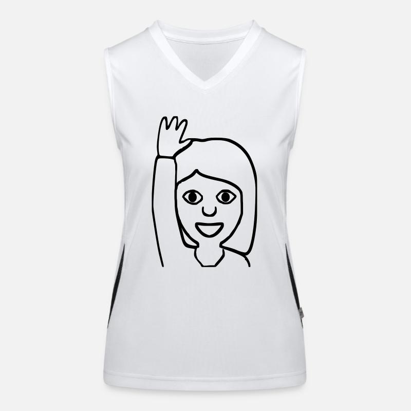 Emoji greetings Women's Functional Contrast Tank Top