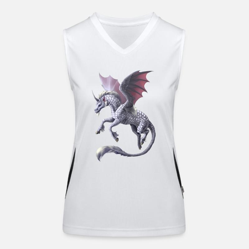 Dragon licorne Débardeur respirant contrasté Femme