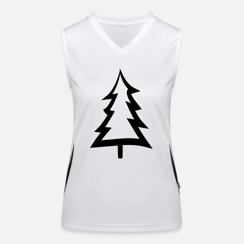 arbre de noël arbre de noël texte conception logo sapin s Débardeur respirant contrasté Femme