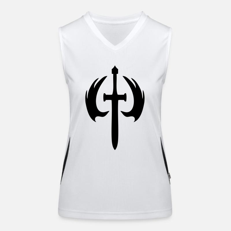 Sword with wings Women's Functional Contrast Tank Top