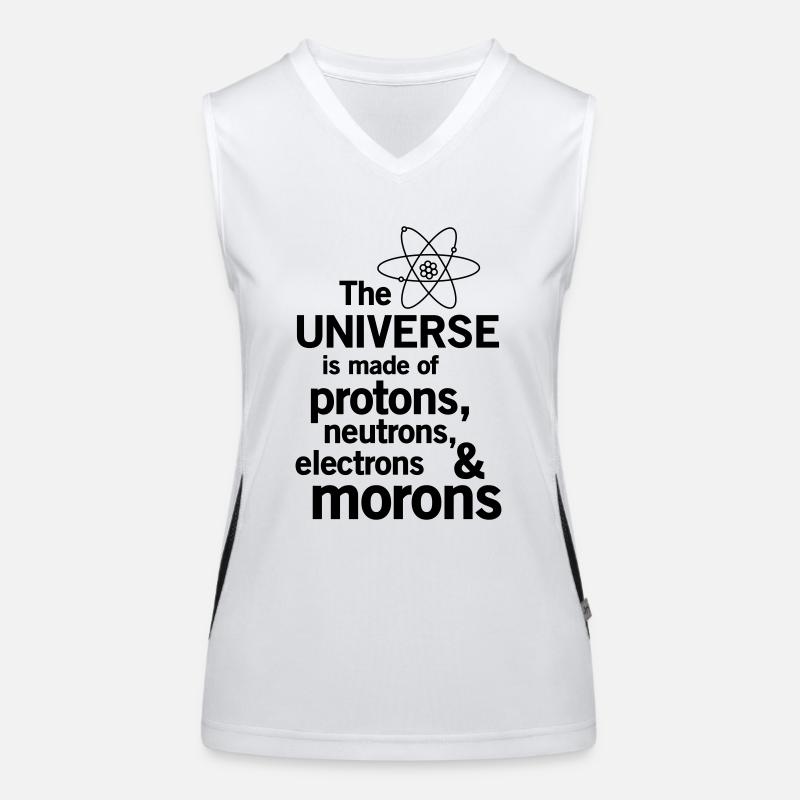 Protons,Neutrons,Electrons & Morons Women's Functional Contrast Tank Top