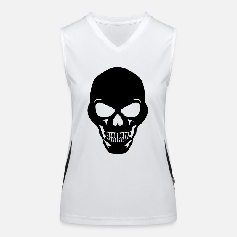 skull_01 Débardeur respirant contrasté Femme