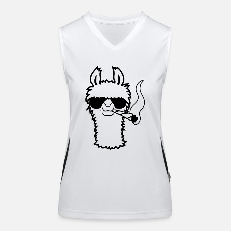 Lama Mit Joint Funktionelles Kontrast-Tank Top für Frauen