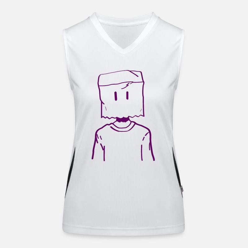 Box-Gesicht Funktionelles Kontrast-Tank Top für Frauen