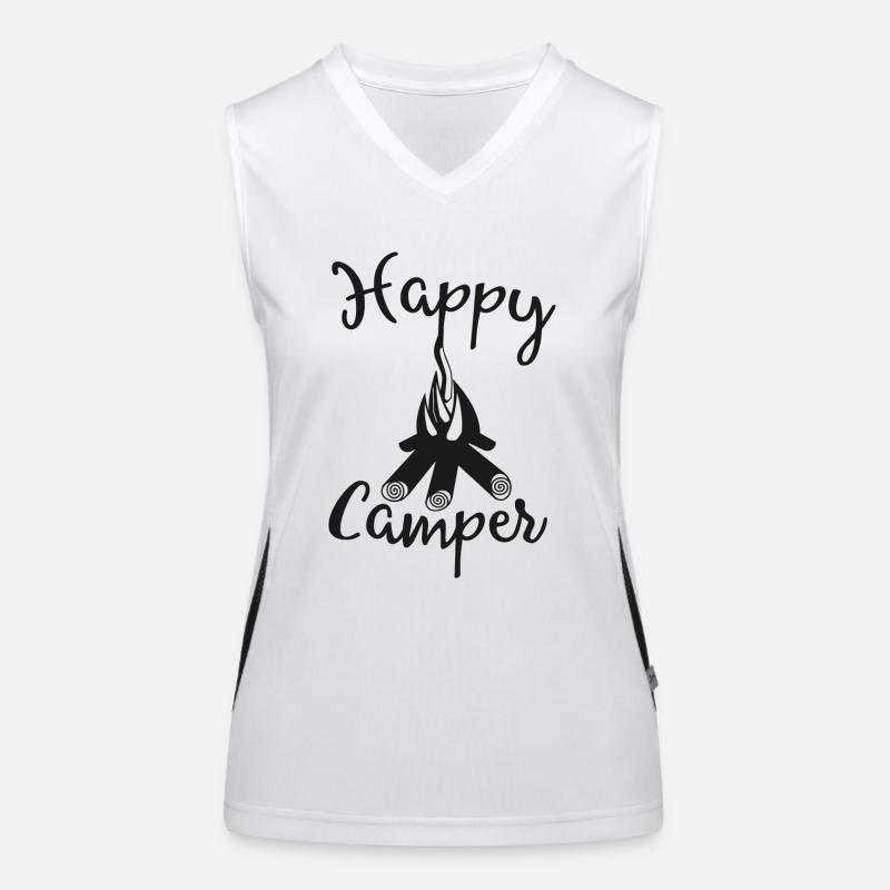 Glücklicher Camper Funktionelles Kontrast-Tank Top für Frauen
