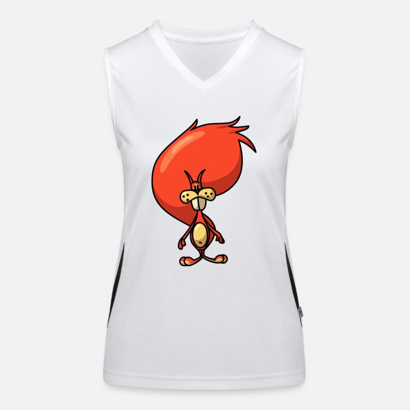 Comic Squirrel Women's Functional Contrast Tank Top