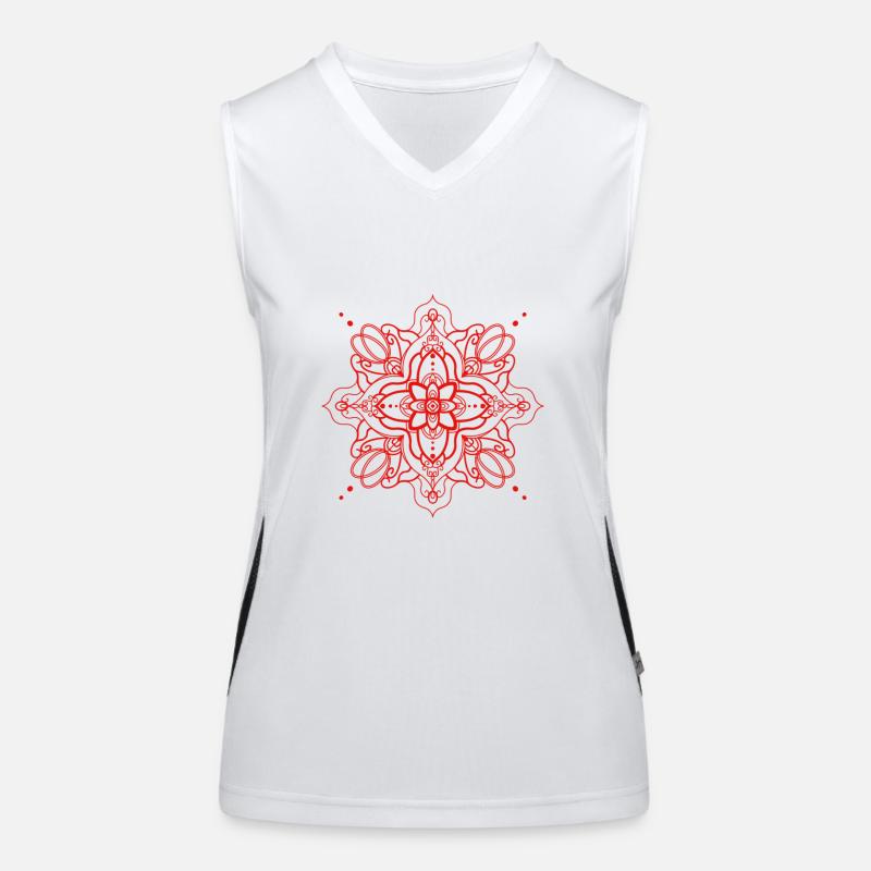 Mandala style - rot Funktionelles Kontrast-Tank Top für Frauen