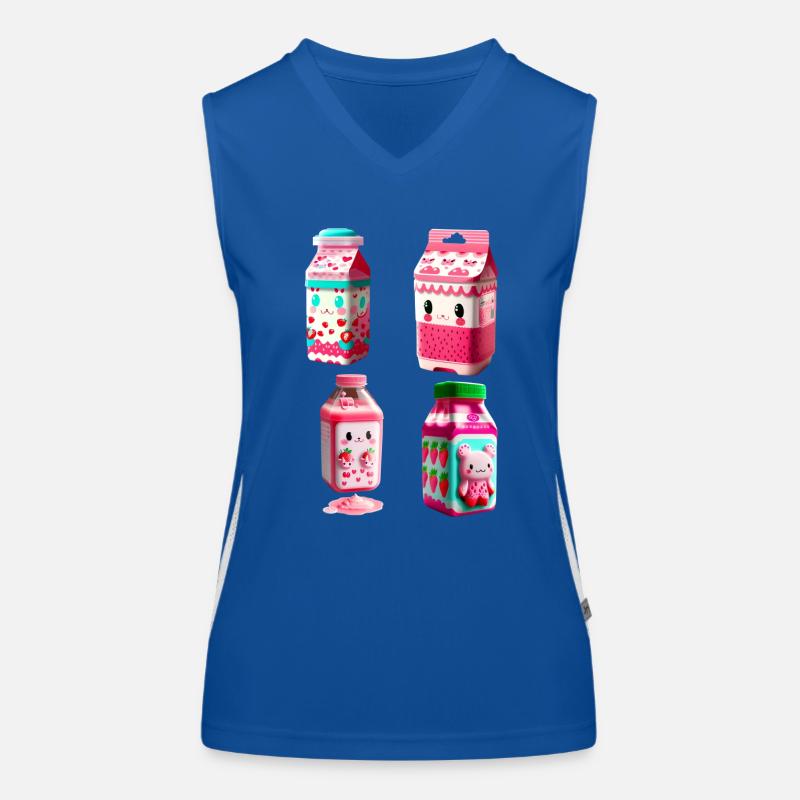 Kawaii Erdbeermilch Karton - lecker! Funktionelles Kontrast-Tank Top für Frauen