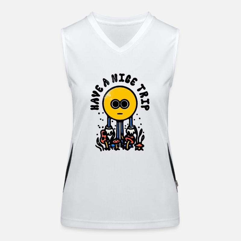 Gute Reise | Psychedelisch | Magic Mushrooms Funktionelles Kontrast-Tank Top für Frauen