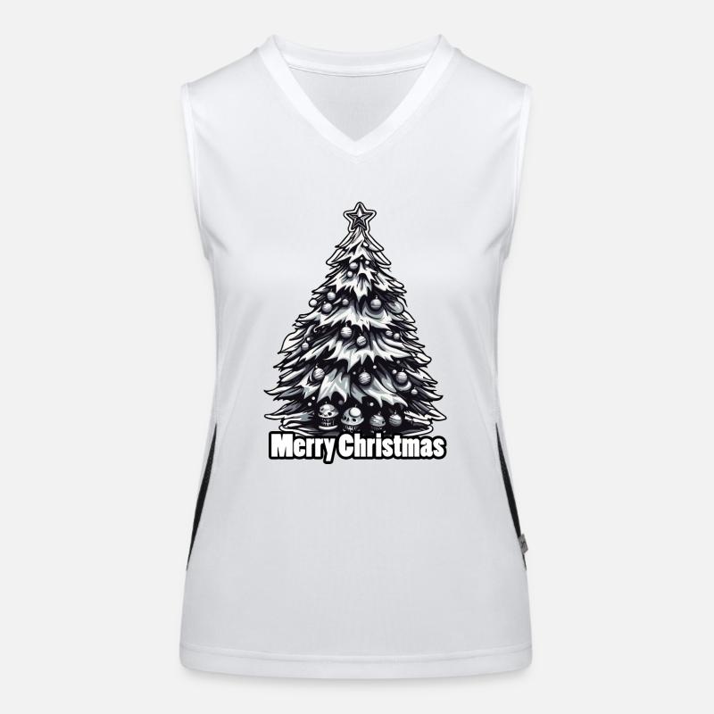 Christmas Tree / Fir / Baubles / Star Women's Functional Contrast Tank Top