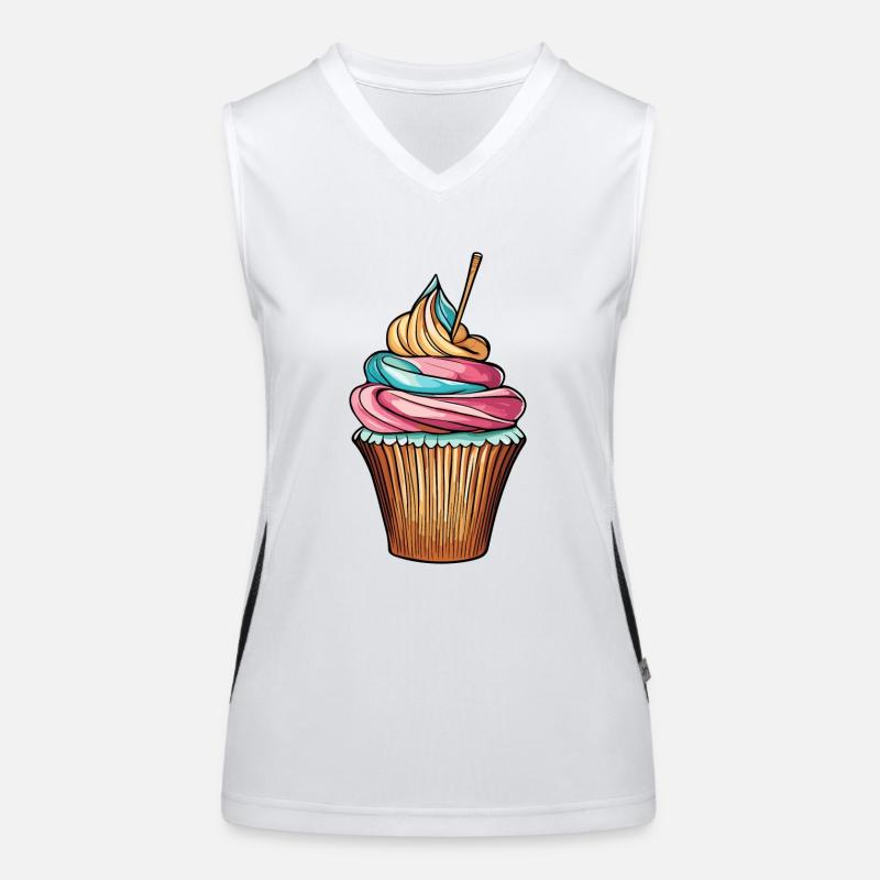Cupcake / Muffin / Pastry / Dessert / Cake Women's Functional Contrast Tank Top