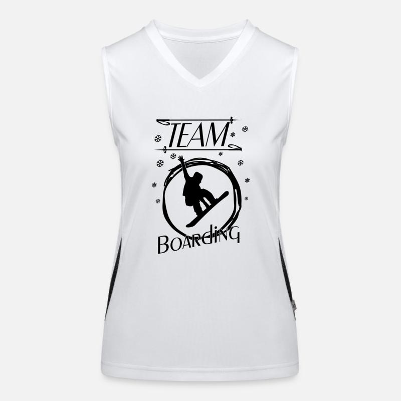 team boarding Funktionelles Kontrast-Tank Top für Frauen