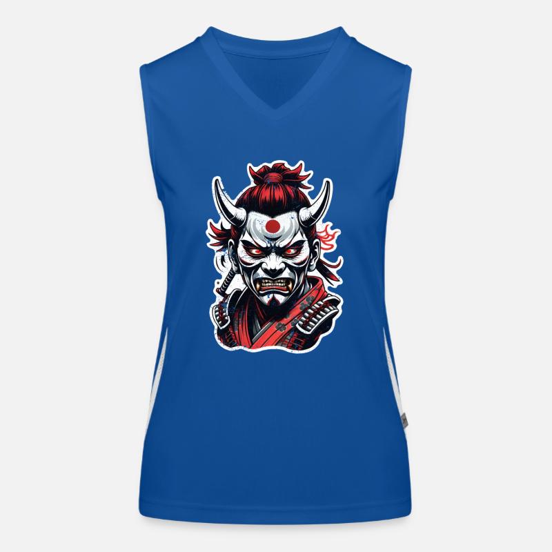 Samurai-Krieger - Japan - Dämon Funktionelles Kontrast-Tank Top für Frauen